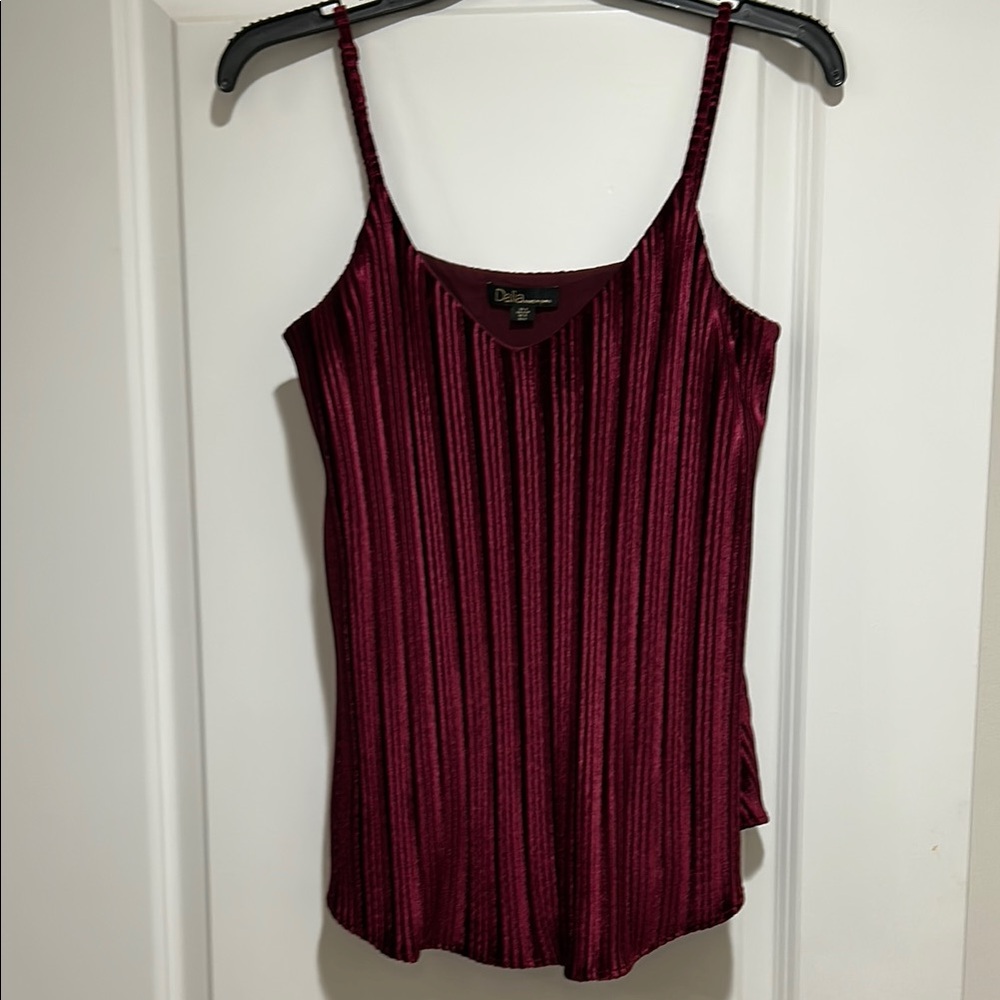 Dalia Rich Burgundy Striped Camisole